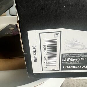 Under Armour White UA W Glory 2 MC Cleats